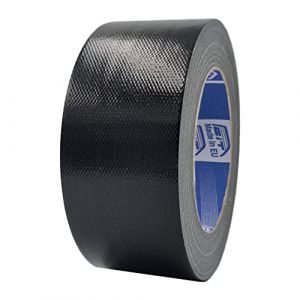 ACIT Ruban adhésif toilé fort 50 mm x 25 m, ruban telé renforcé, Duct Tape, ruban de toile américain : réparations, fixation et emballage à haute tenue (Noir)