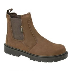 Grafters Chaussures de s&eacute;curit&eacute; &agrave; enfiler - Homme (38 EU) (Marron) - UTDF1438