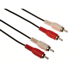 Perel 2 x fiche audio rca vers 2 x fiche audio rca / de base / 20.0m -
