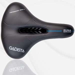 GADISTA France, Selle velo RUNA - Selle velo ultra confortable fait mains en ITALIE avec technologie brevetée 3ZONES, selle velo VTT