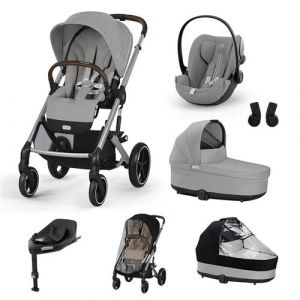 CYBEX - Poussette Trio Balios S Lux + Nacelle Cot S Lux + Si&egrave;ge Auto Cloud G Plus + Set XL Stone Grey