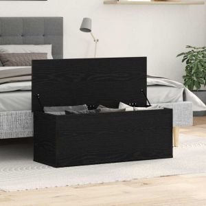 VidaXL Bo&icirc;te de Rangement avec stockage Ch&ecirc;ne noir 102 x 35 x 35 cm