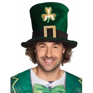 Image de Boland Chapeau haut de forme trèfle doré adulte Saint Patrick