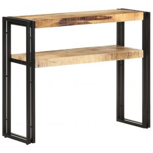 VidaXL Table console 90x30x75 cm Bois de manguier brut