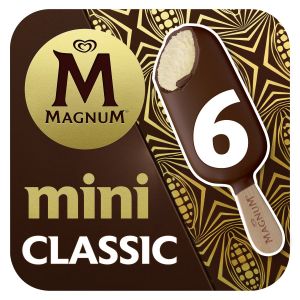 Image de Magnum Glace Mini B&acirc;tonnet Classic - La Bo&icirc;te De 6 B&acirc;tonnets De 55ml