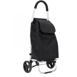Chariot de courses pliable noir à 2 roues en Polyester (39L) - ROLLIX - ALTOBUY