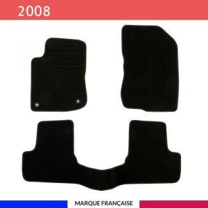 Tapis de voiture - Sur Mesure pour 2008 (2012 - 2019) - 3 pi&egrave;ces - Tapis de sol antid&eacute;rapant pour automobile