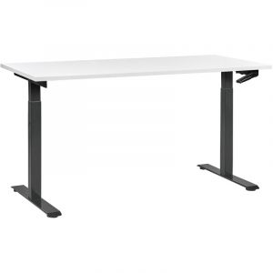 Image de Beliani Table &agrave; hauteur ajustable Manuel 160 x 72 cm Blanc DESTINES Tailles Diff&eacute;rentes