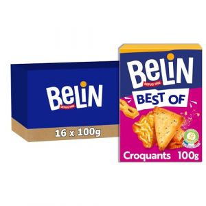 Belin 16 Paquets de Crackers Best Of 100g A Partager entre Amis ou en Famille pour les Apéros Lot de 16x100g