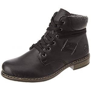 Image de Rieker 71222, Botte Tendance Femme, Noir 01, 41 EU