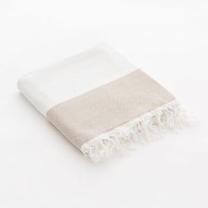 Serviette de plage en coton avec franges à rayures 90x180cm