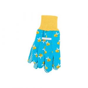 _elk3 Gants de jardinage Pour enfant Taille unique 18cm Bleu