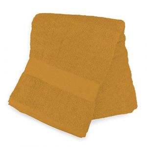 Image de Soleil d'Ocre Drap de bain en coton 500 gr/m2 LAGUNE moutarde, par