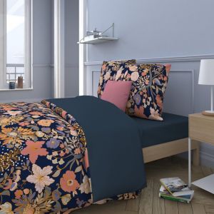 Drap-housse coton AURORE - Bleu