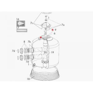 Procopi 281015 - Diffuseur haut pour filtre Naja, Viper, Python et RTM