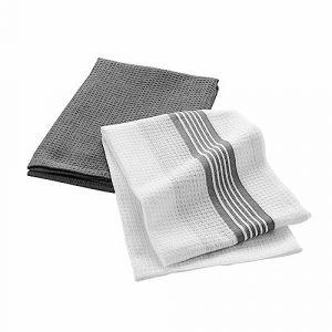 Douceur d'intérieur, 2 Torchons (50 x 70 cm) Grand Chef, Coton Nid d'Abeille