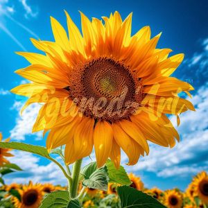 Mini broderie diamant : Tournesol Éclatant au Soleil - toile tendue sur chassis