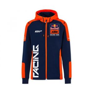 Red Bull KTM Replica Team Zip Hoodie - Marchandise officielle, Impression de course dynamique, Qualité supérieure - Homme - Taille S - Bleu/Orange, bleu/orange, S-4XL