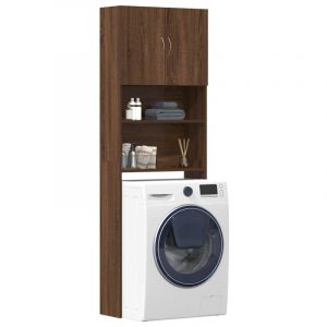 VidaXL Meuble de machine à laver chêne marron bois d ingénierie