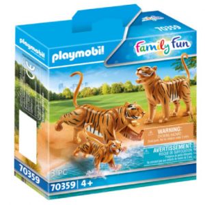 Playmobil Figurine couple de tigres et bébé Family Fun 70359