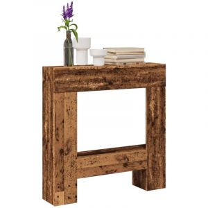 VidaXL Cadre de cheminée vieux bois 81x18x82 cm bois d'ingénierie