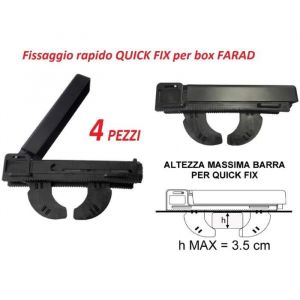 AUTOFORNITURE ITALIA 4 pièces Fixation rapide Quick Fix pour Box Farad