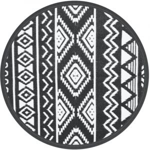 VidaXL Tapis d'extérieur noir Ø200 cm PP