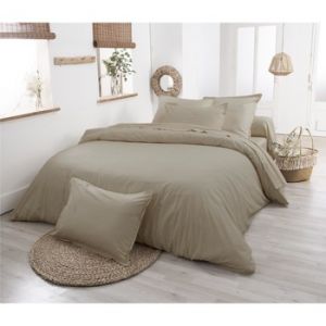 Tradilinge Housses de couettes AUTHENTIQUE FICELLE Marron - Taille 220x240 cm
