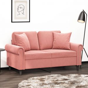 VidaXL Coussins décoratifs 2 pcs Rose 40x40 cm Velours