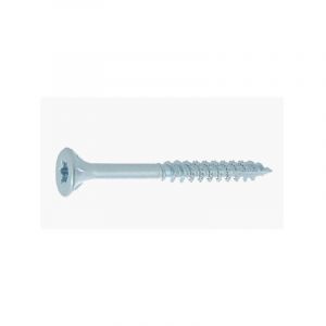 VisWood Vis à bois tête fraisée torx zinguée blanc tête fraisée (tf) torx (x) 5 mm 1 boîte(s) de 150 pièce(s) bois, bois dur, bois sur métal, panneau de bois