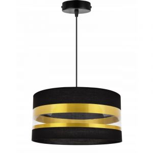 Lampe De Plafond Suspendu Élégant Abat-Jour Doré Led