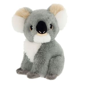 Keel Toys KEELECO - Peluche Koala 18cm - Doudou Doux et &Eacute;cologique pour B&eacute;b&eacute; et Enfant &ndash; 100% Mati&egrave;res Recycl&eacute;es &ndash; Jouet Durable et Lavable &ndash; Cadeau Naissance ou Anniversaire &ndash; Animal en Peluche Gris