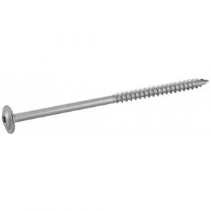 Acton Vis à bois tête plate large inox A2 empreinte Torx T25 6x70mm filetage 42mm boîte de 100 pièces