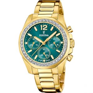 Festina Montre Femme Boyfriend Collection - F20609-6 Bracelet Acier Doré