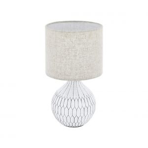 Eglo Lampe de table BELLARIVA Blanc, 1 lumi&egrave;re - Moderne - Int&eacute;rieur - BELLARIVA - D&eacute;lai de livraison moyen: 2 &agrave; 3 semaines. Port gratuit France m&eacute;tropolitaine et Belgique d&egrave;s 100 &euro;.