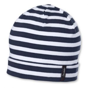Sterntaler Bonnet Bonnet Slouch en jersey ray&eacute; marine - Taille 53 cm