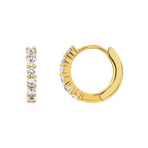 Cleor Cr&eacute;oles en Argent 925/1000 Jaune et Oxyde