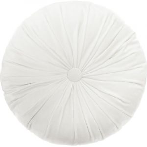 Image de Atmosphera Coussin rond en velours ivoire D40 cm la dolce vita