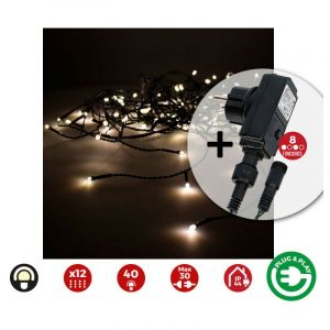 LED Curtain Lights EDM Icicle Easy-Connect 100W Soft green (200 x 50 cm)