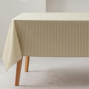 Nappe en coton antitache toucher tissu vert 140x200 cm