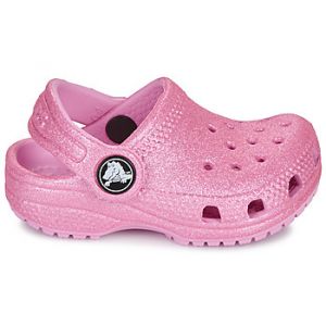 Crocs Sabots Classiques à Paillettes Unisexes pour Enfant, Paillettes en Tweed Rose, 9 UK