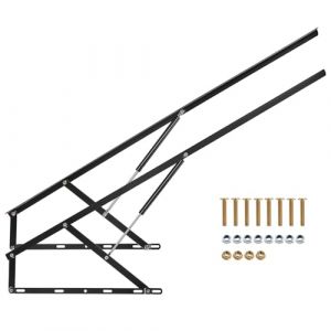 VEVOR Mécanisme de levage de lit, taille de lit compatible 150 x 200 cm, support de lit robuste à levier pneumatique, charge de 120 kg, charnières pour lit coffre, lit mural pliant pour chambre d'amis