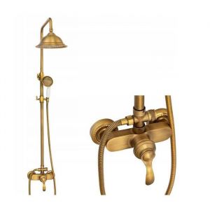 Desconocido Silla &Eacute;l&eacute;gant Colonne de Douche retro avec Mitigeur R&eacute;glable en Hauteur Syst&egrave;me de Douche, Vintage D