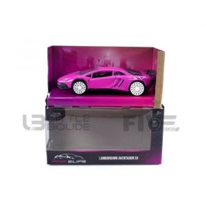 Jada Voiture Miniature de Collection TOYS 1/32 - LAMBORGHINI Aventador SV - Rose / Noir