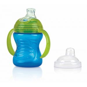 Image de Nûby Gobelet anti-goutte Swirl Clik it - 240 ml - Bleu - 6 mois +