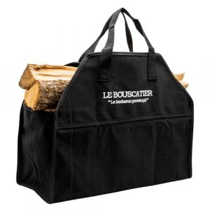 Sac de transport bois de chauffage, robuste et résistant pour bûches - 60x46x26cm de 50L. Panier multi usage extra large, accessoire pour poêle,