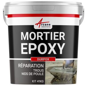Arcane industries Mortier, epoxy, ragreage, reparation, beton, bouchage, trous, nid, de poule, rattrapage, de niveau : Durpox 41 kg