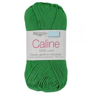 Pelote de Coton Caline - Trimits : Coton Mercerisé 100% pour des Créations Douces et Brillantes - PPSC 136 Vert - 136 Vert