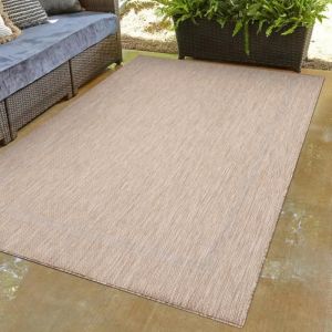 Tapis dextérieur uni résistant CARPETTEX - Beige - 140 x 200 cm - Synthétique