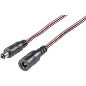 Image de Bkl electronic Rallonge basse tension 072076 DC mâle 5.5 mm 2.1 mm DC femelle 5.5 mm 2.5 mm 3 m 1 pc(s)